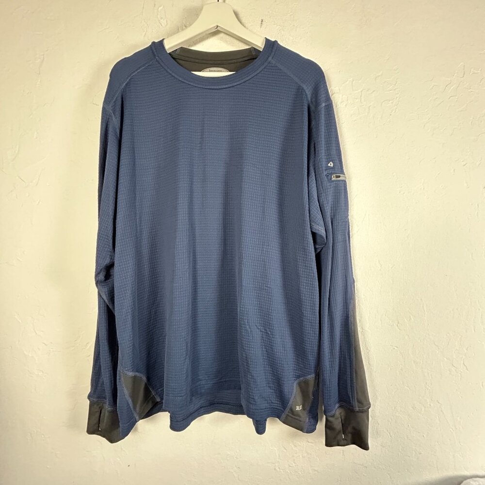 REI Mens Blue Long Sleeve Crew Neck Baselayer T-Shirt XL Pullover Stretch Active
